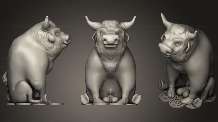 Animal figurines (Golden Taurus, STKJ_1032) 3D models for cnc